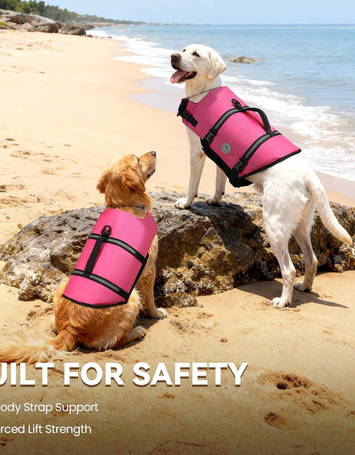 Load image into Gallery viewer, Ripstop Dog Life Vest, Reflective &amp; Adjustable Life Jacket for Dogs with Rescue Handle for Swimming &amp; Boating
