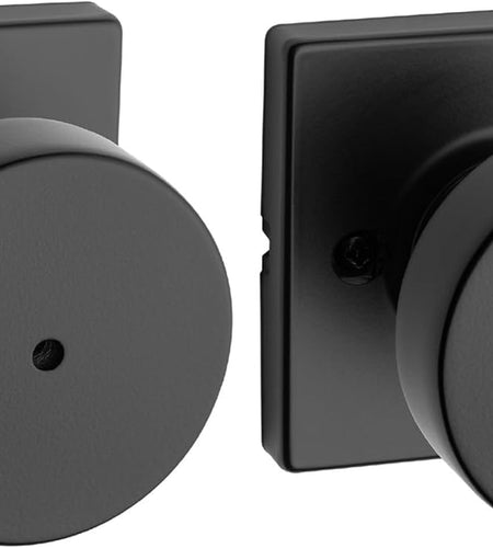 97300-939 Pismo Privacy Square Modern Door Knob, Matte Black