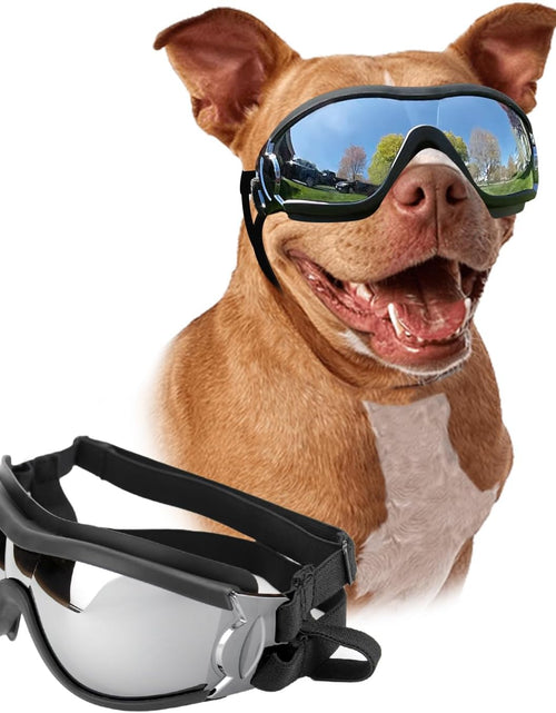 Load image into Gallery viewer, Dog Goggles Large Breed, Large Dog Sunglasses Eye Protection for Dogs Windproof Goggles for Medium Large Dog Riding Biking Driving, Black
