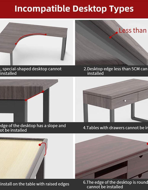 Load image into Gallery viewer, OUGIC Ergonomics Desk Extender Tray, 29.5"X9.5" Punch-Free Clamp On, Foldable Keyboard Drawer Tray, Table Mount Arm Wrist Rest Shelf, Computer Elbow Arm Support
