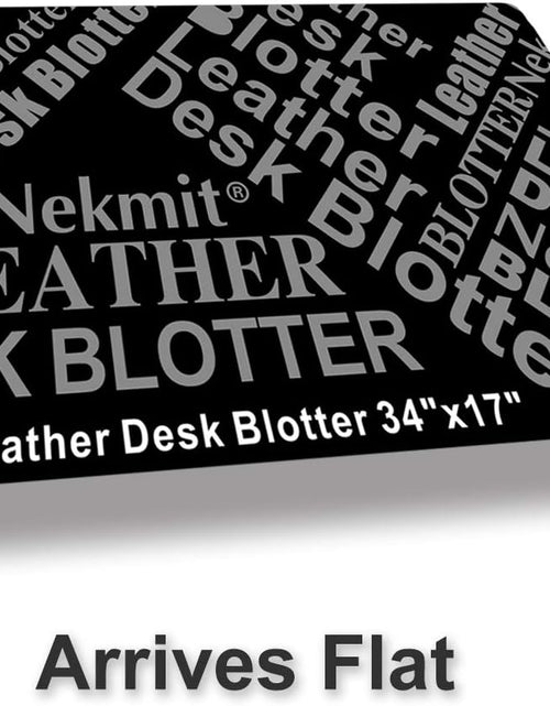Load image into Gallery viewer, Leather Desk Blotter Pad 34 X 17 Inches, Flat, Non-Slip, Waterproof, Black
