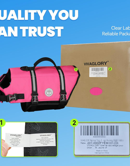 Load image into Gallery viewer, Ripstop Dog Life Vest, Reflective &amp; Adjustable Life Jacket for Dogs with Rescue Handle for Swimming &amp; Boating
