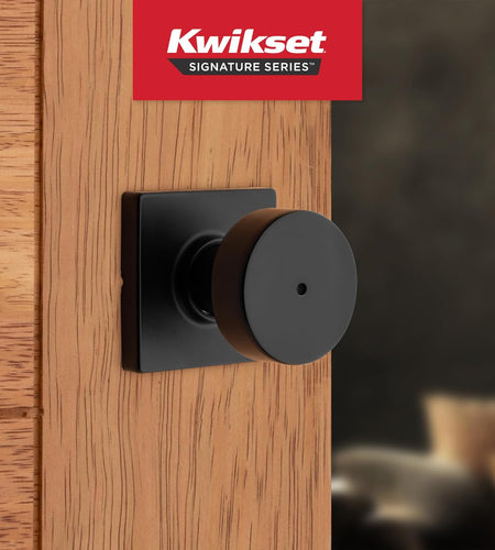 97300-939 Pismo Privacy Square Modern Door Knob, Matte Black