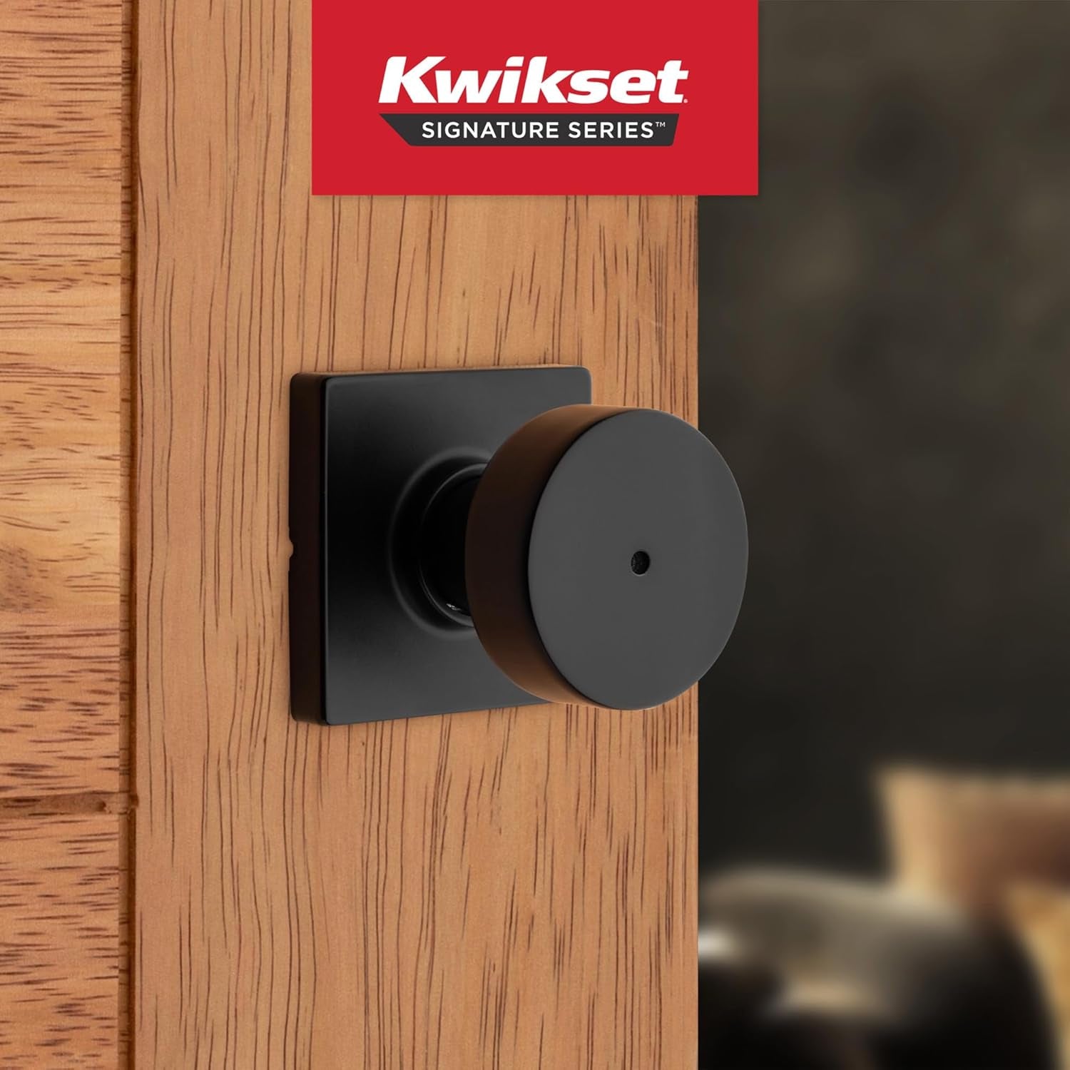 97300-939 Pismo Privacy Square Modern Door Knob, Matte Black
