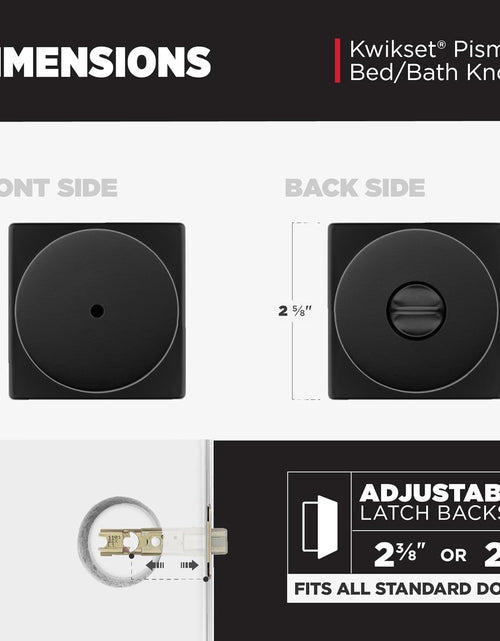 Load image into Gallery viewer, 97300-939 Pismo Privacy Square Modern Door Knob, Matte Black
